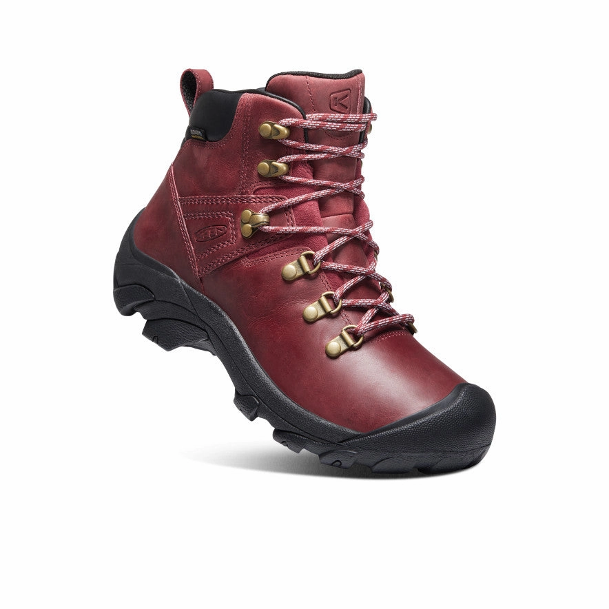 Women'S Pyrenees Waterproof Hiking Boot  |  Tibetan Red/Black Refined Urbanism Bold Minimal