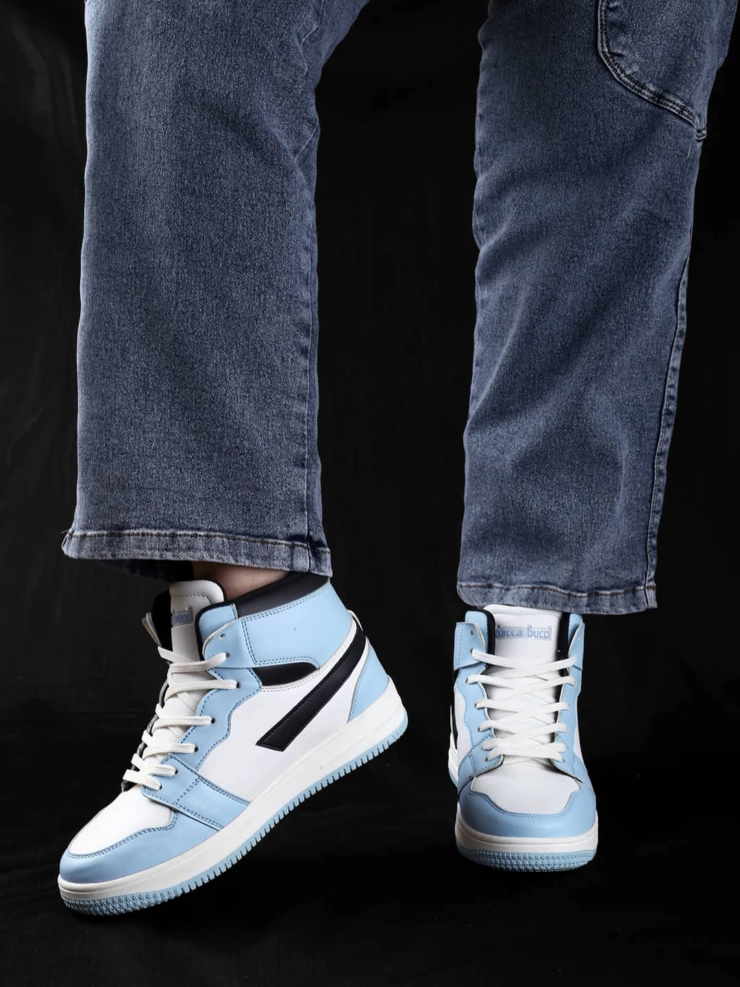 Bacca Bucci Femme High-Top Harmony SneakersElegant Pastel Blue And Pink Women'S Lace-Ups Motion Living