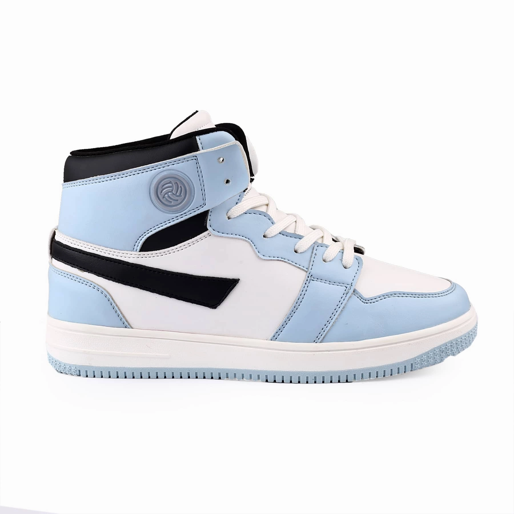 Lifestyle Energy Refined Minimalism Bacca Bucci Femme High-Top Harmony SneakersElegant Pastel Blue And Pink Women'S Lace-Ups