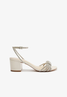 Jewell Mid Block Leather Sandal Designed With Flow