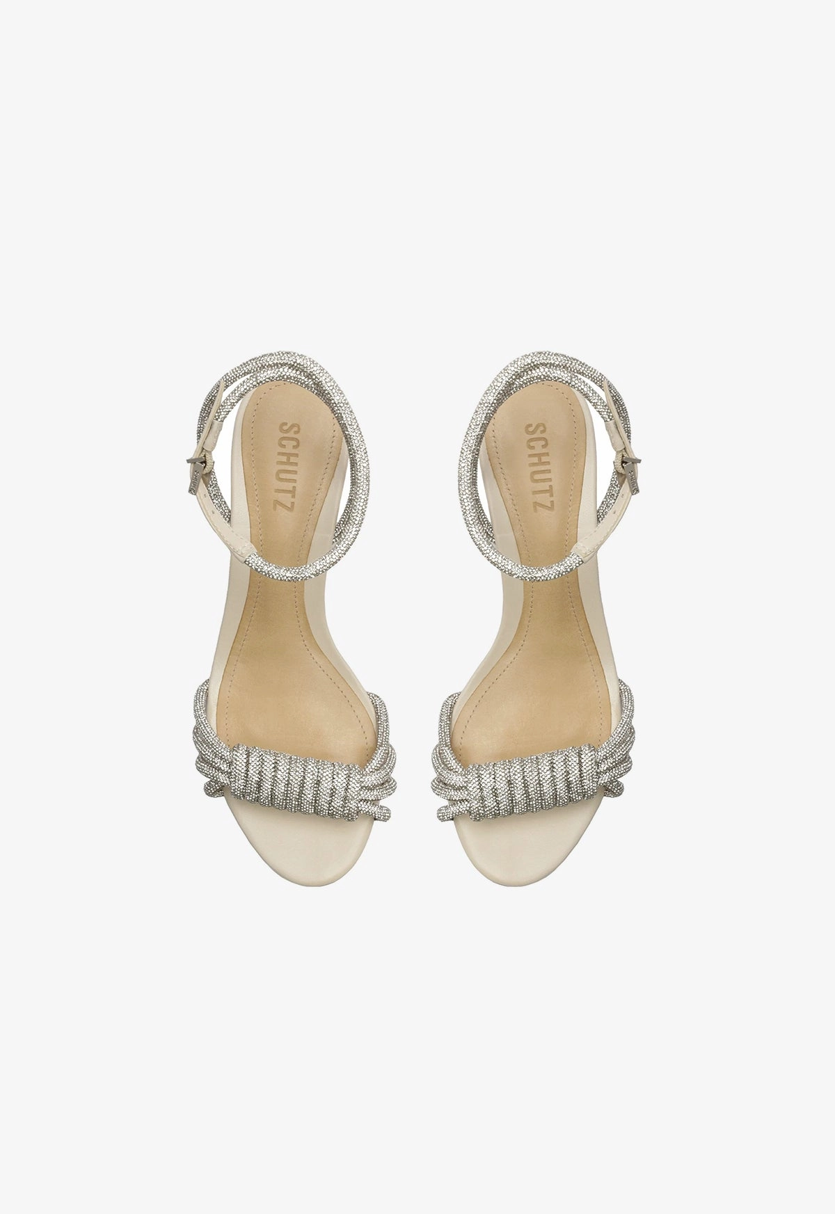 Expressive Minimal Jewell Mid Block Leather Sandal