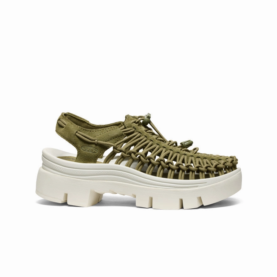 Style Built In All Gender Uneek Plt Sneaker  |  Martini Olive/Star White