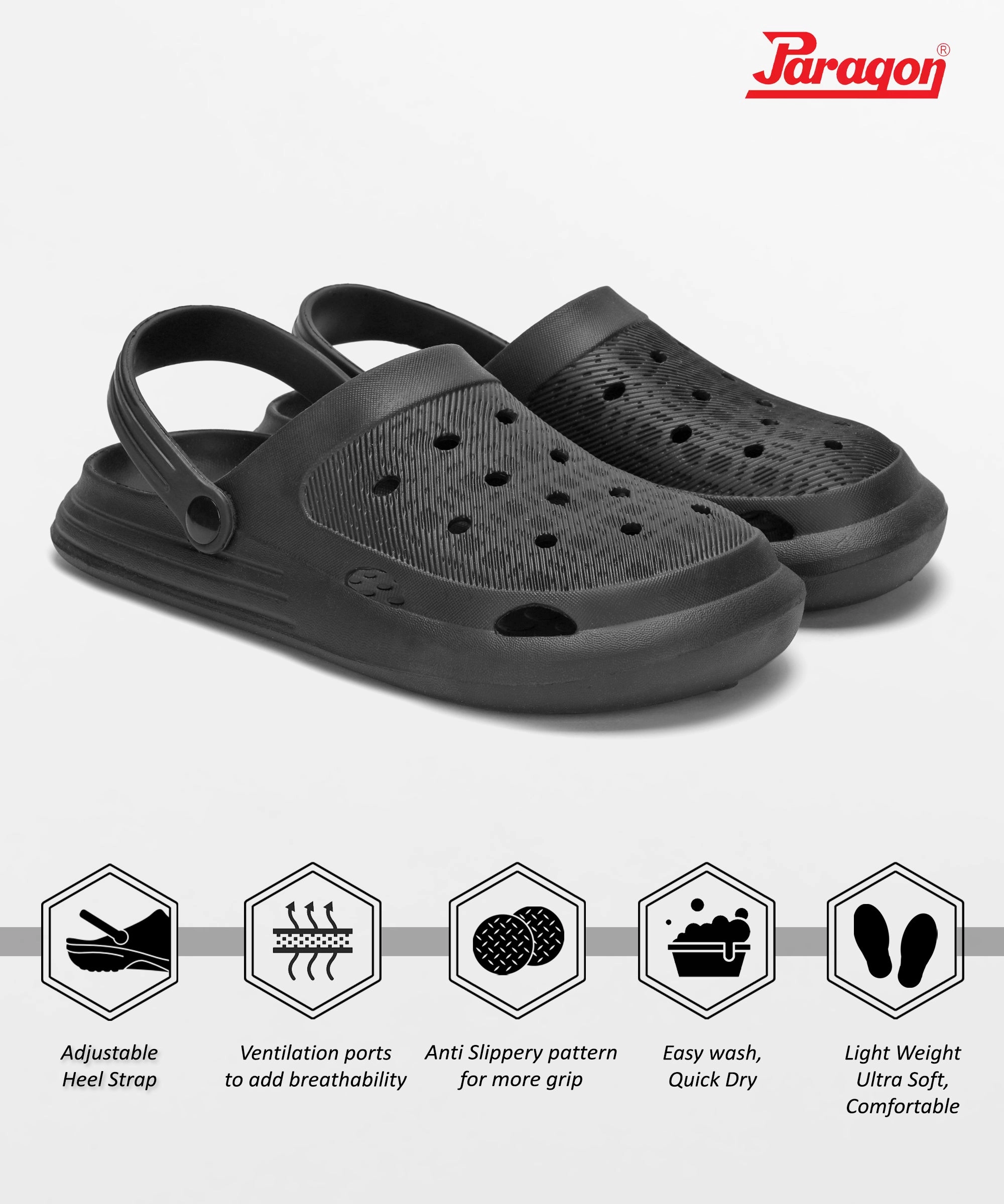 Paragon  K10914G Men Casual Clogs | Stylish, Durable | Casual & Comfortable | For Everyday Use Core Style System Urban Toolkit