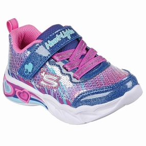 Skechers S-Lights Heart Lights Sneakers Lets Shine Navy Multicolor Living In Style