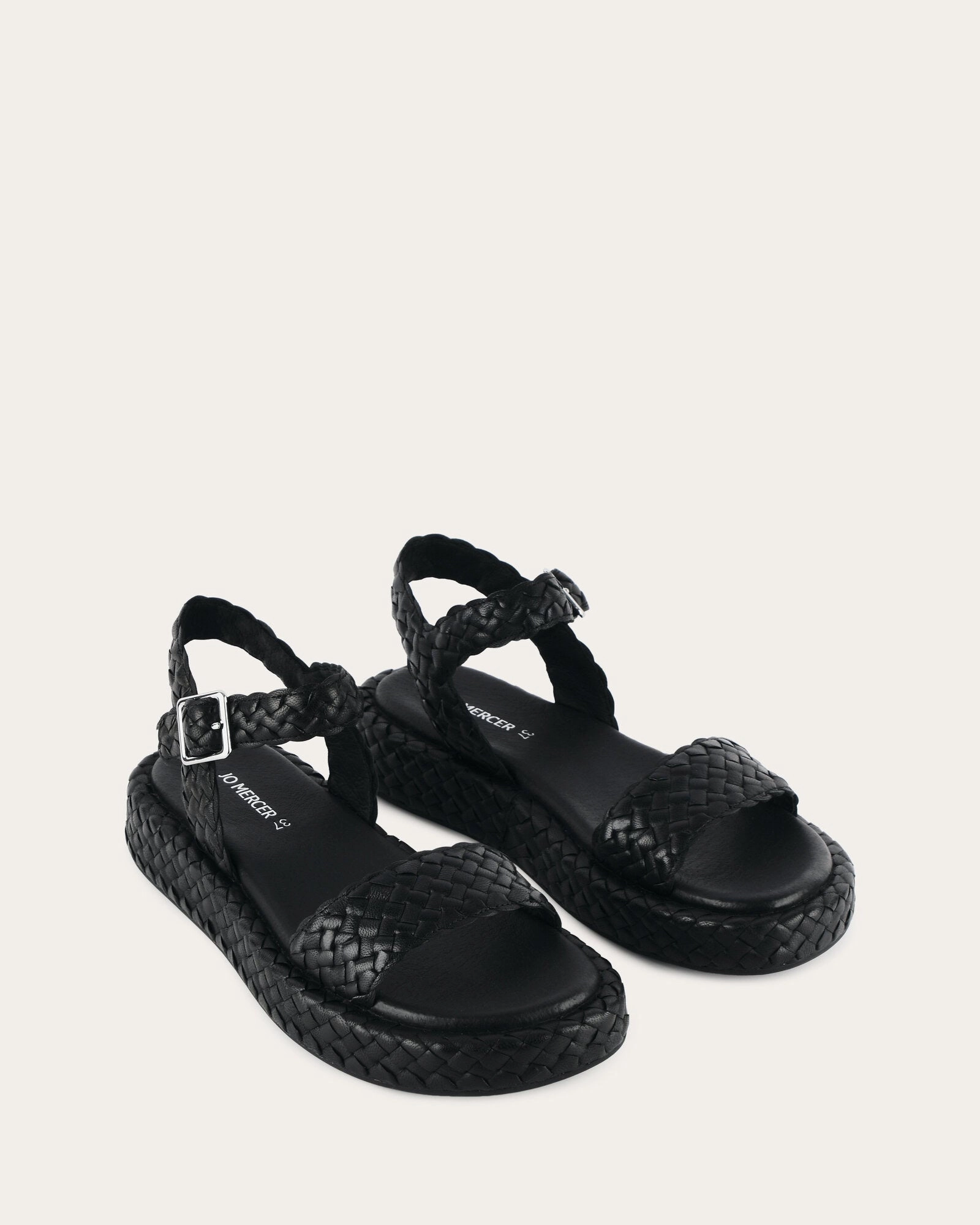 Comfort All Ways Poppy Flat Sandals Black Leather