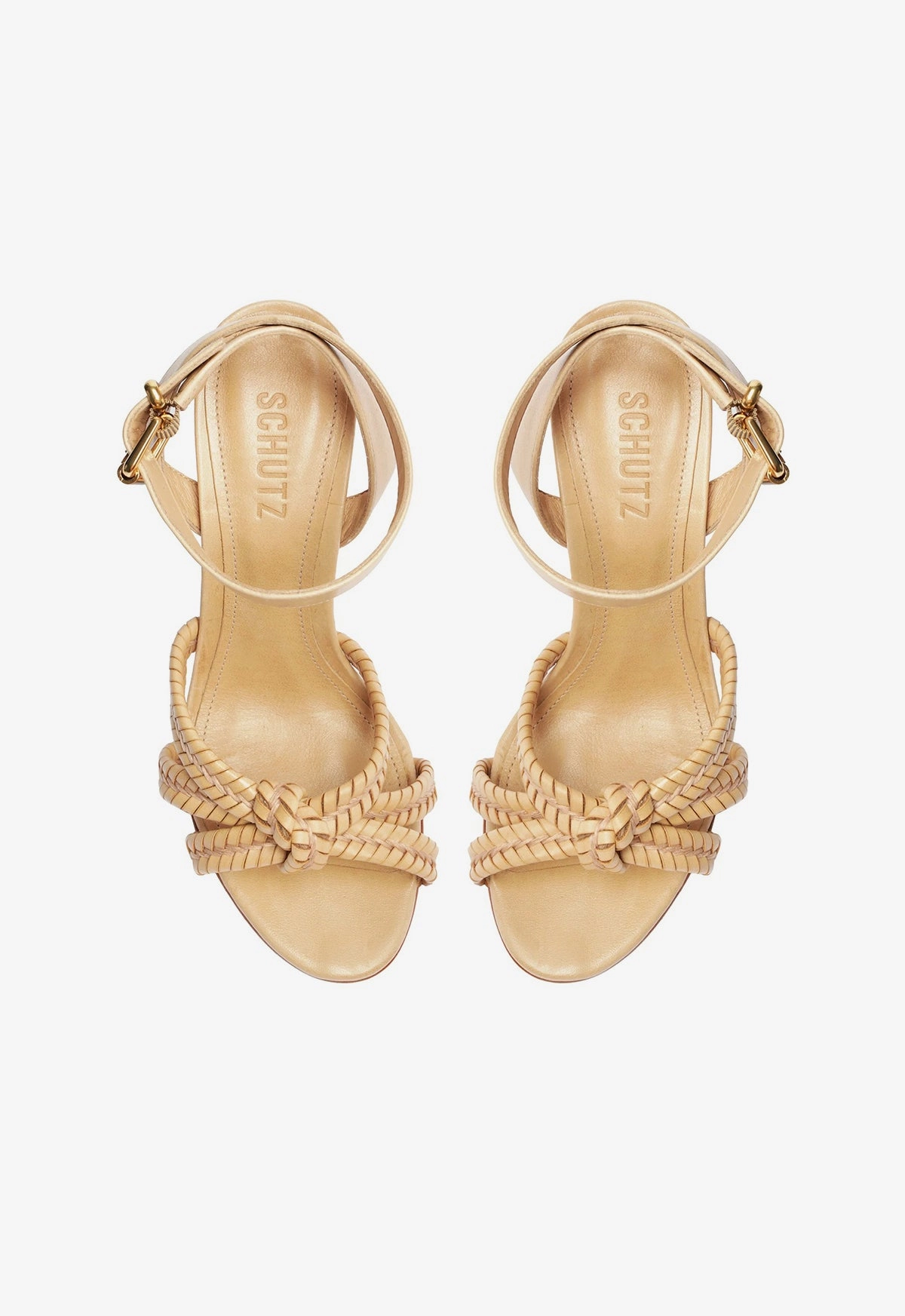 Relaxed Innovation Structured Motion Kareena Woven Leather Sandal