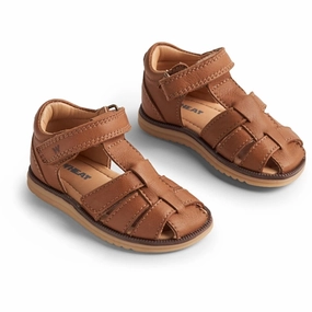 Seasonless Design Wheat Sandal Closed Toe Sky Cognac