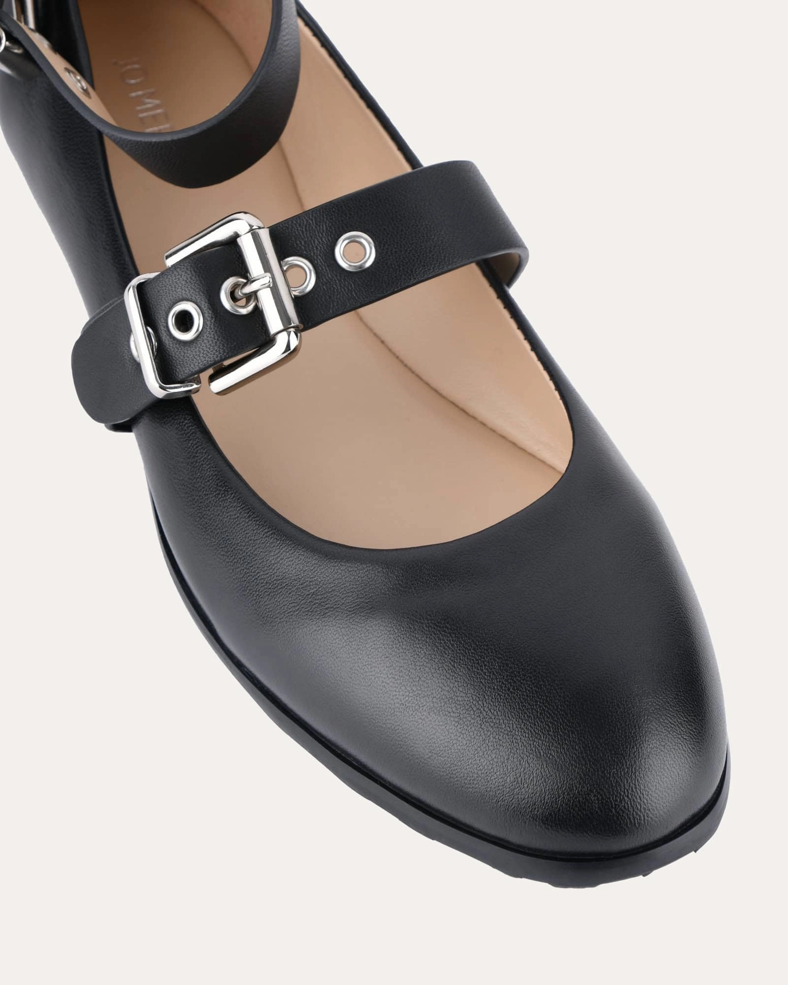 Hera Casual Flats Black Leather Hybrid Aesthetic