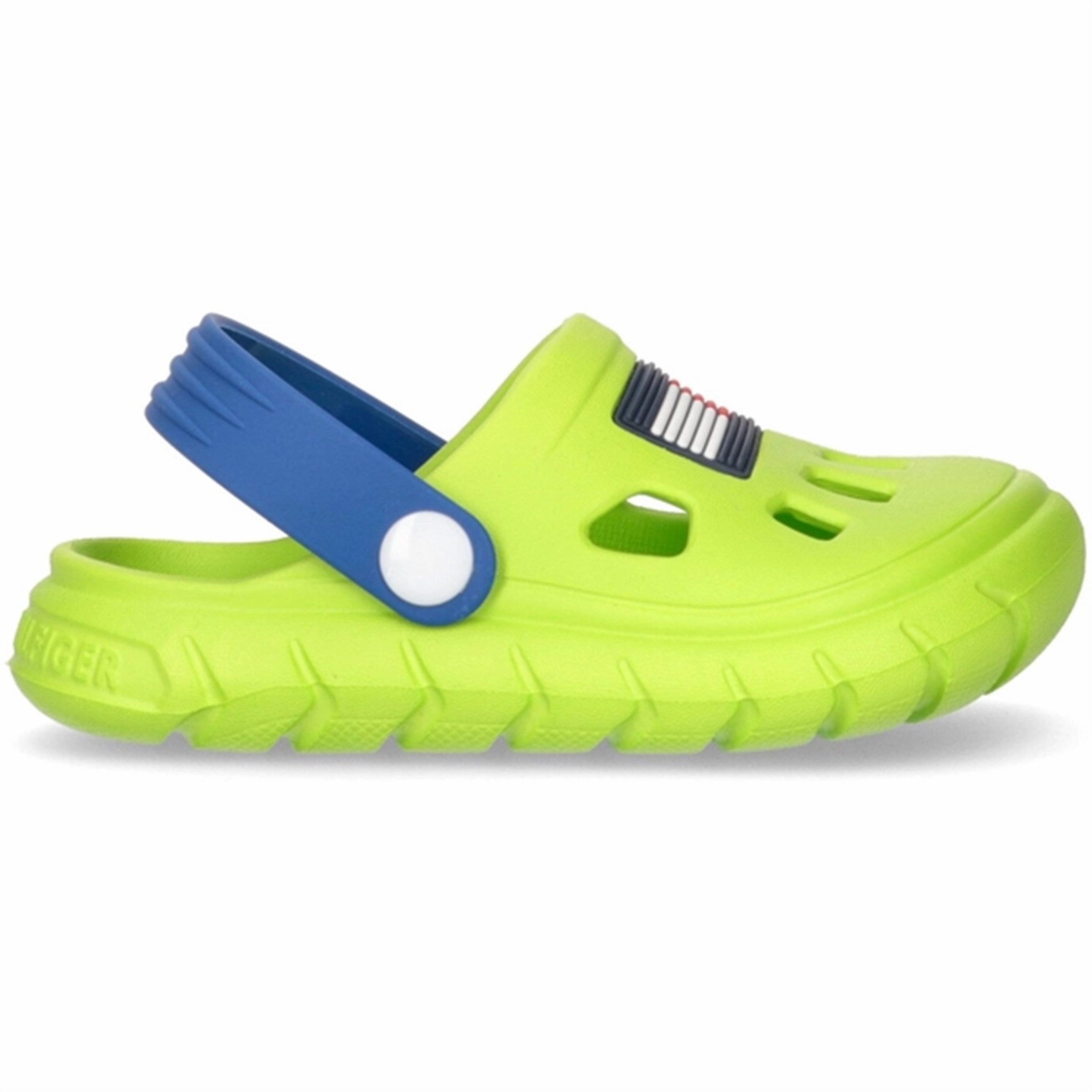 Tommy Hilfiger Flag Comfy Sandal Lime Green/Royal Crafted Fit Lifestyle Drop