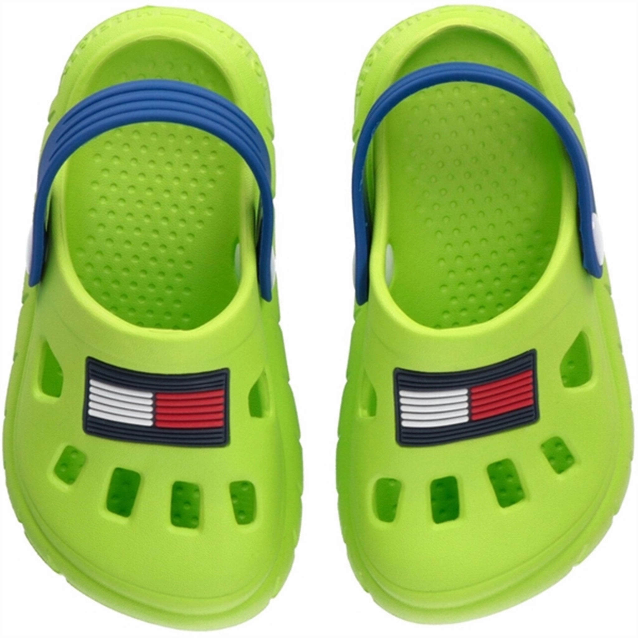 Tommy Hilfiger Flag Comfy Sandal Lime Green/Royal Purposefully Crafted Quiet Cool