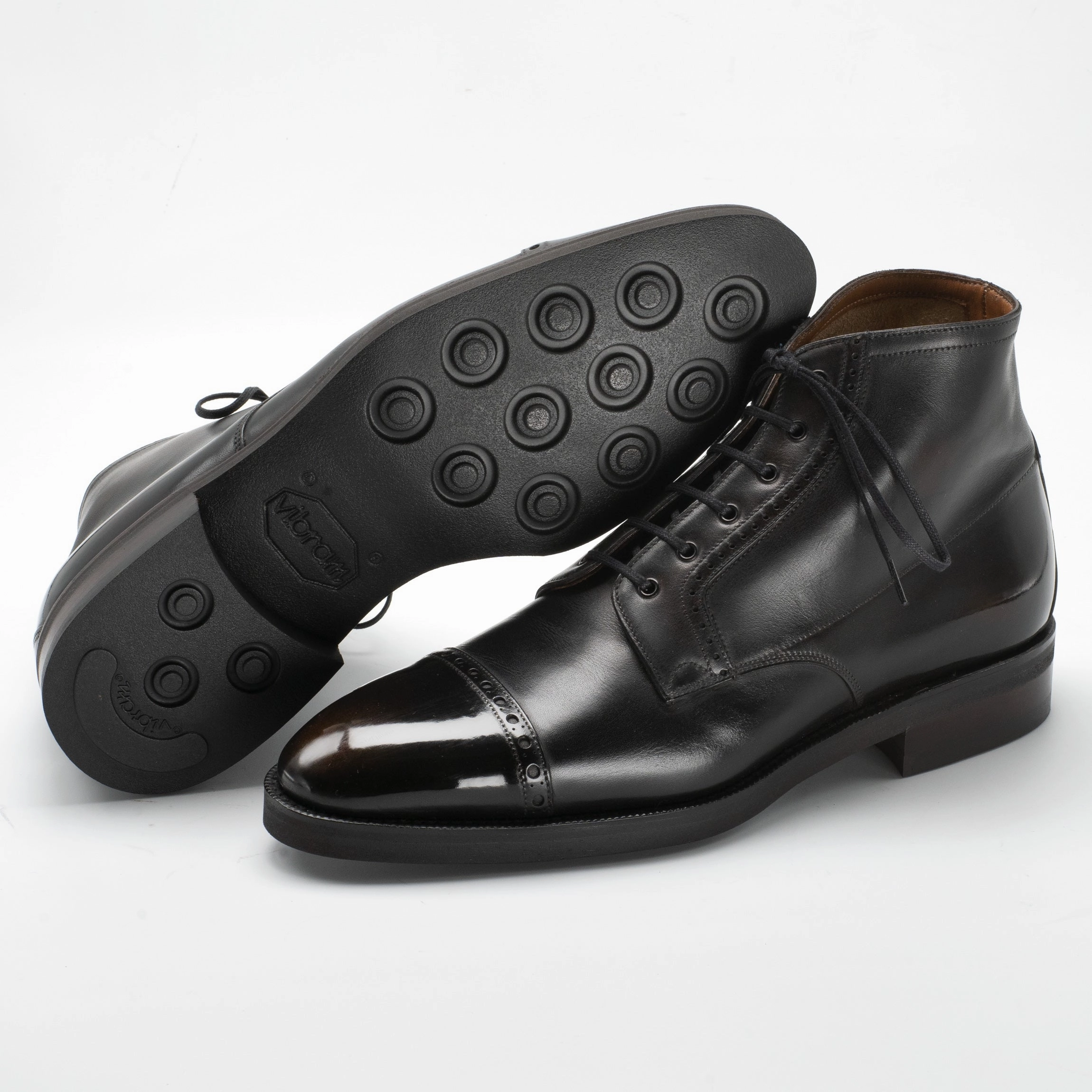 Brossa Derby Boot Mto - Ebony Handmade Patina Modern Rhythm Pure Lines