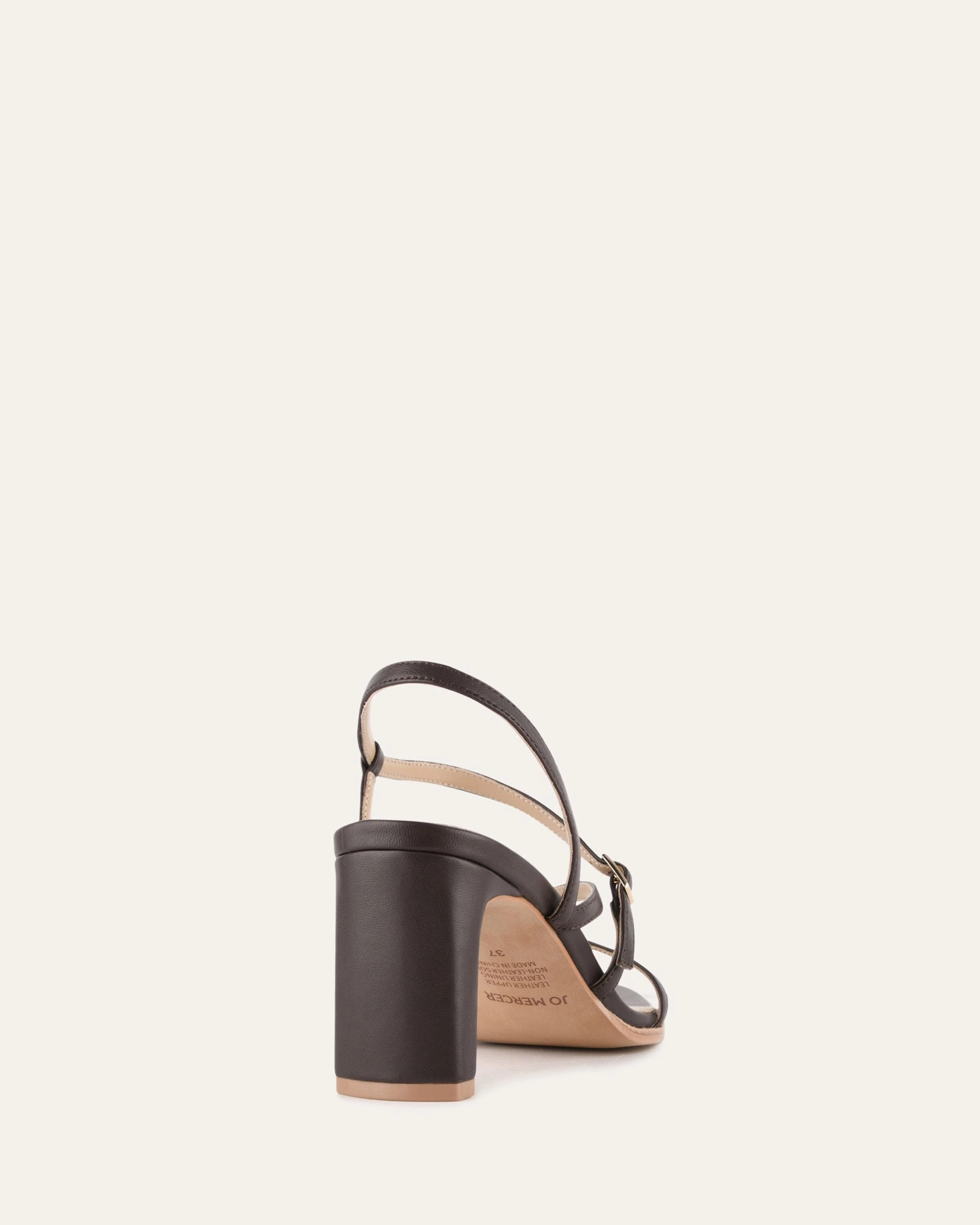 Nala Mid Heel Sandals Bitter Choc Leather Pulse Of The City