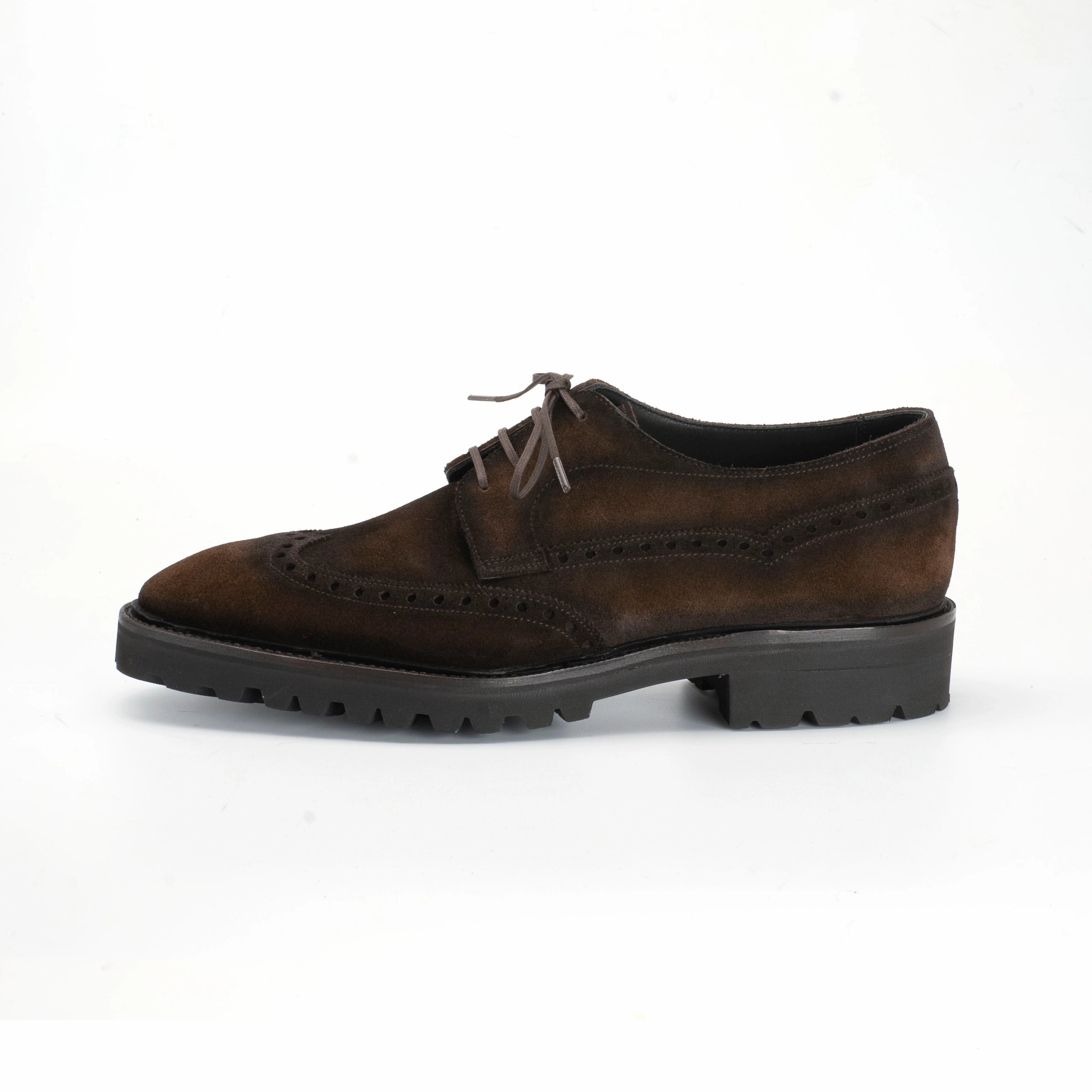 Coltrane Wingtip Balmoral Derby Mto - Mocha Suede Hybrid Life