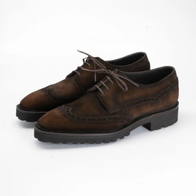 Movement Readywear Fresh Silhouette Coltrane Wingtip Balmoral Derby Mto - Mocha Suede