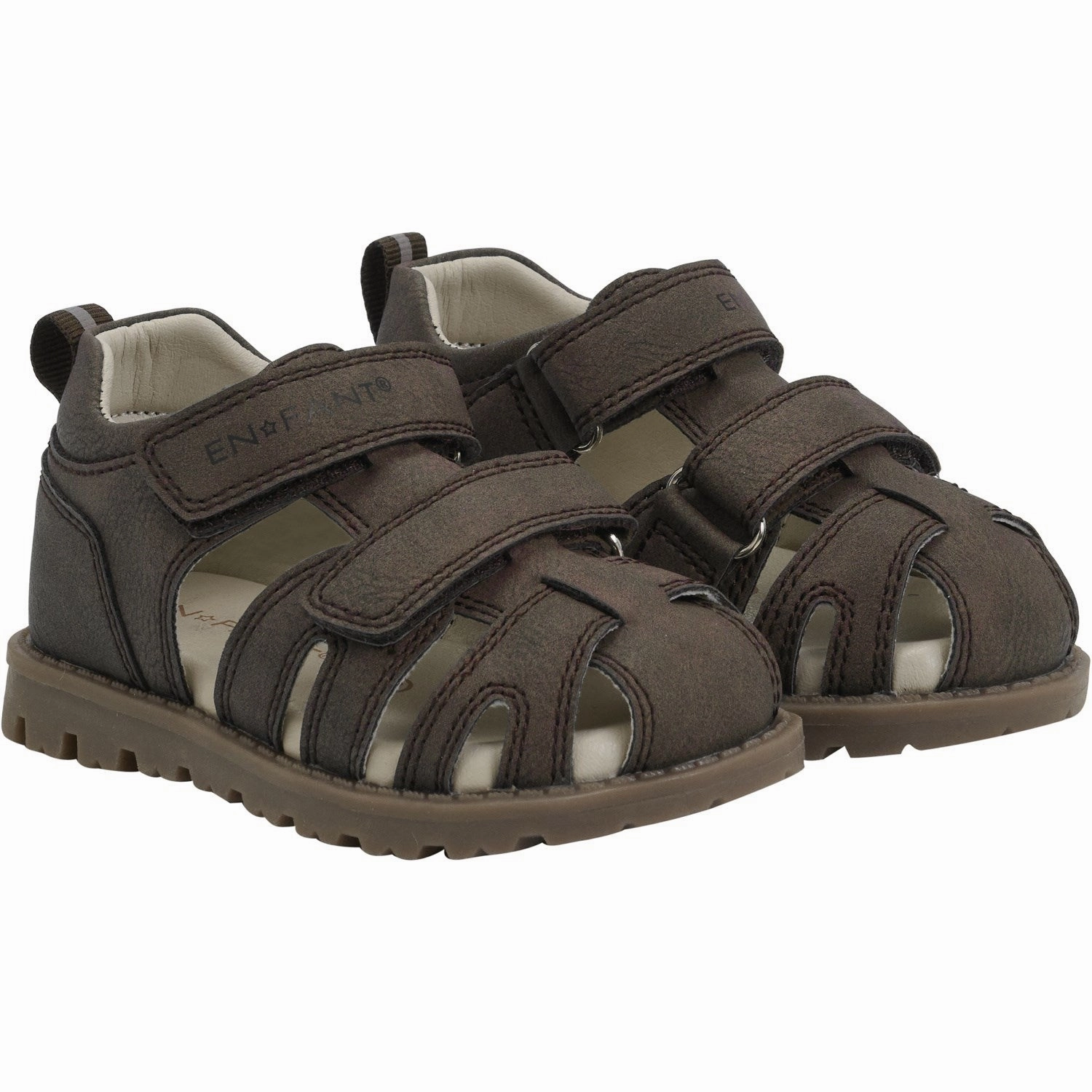 En Fant Chocolate Brown Sandal Velcro Active Core