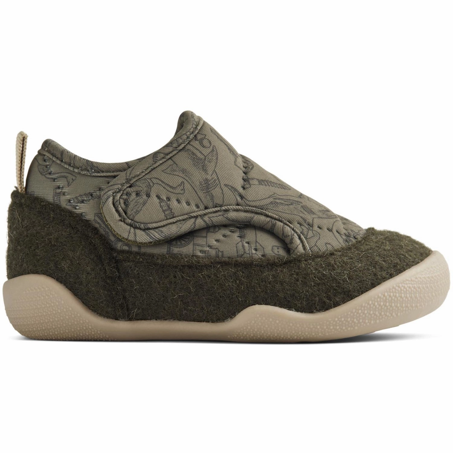 Wheat Dark Green Indoor Shoe Mulle Unisex Energy