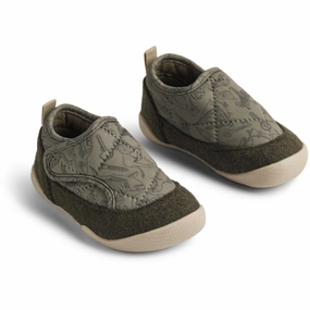 Freedom Fit Wheat Dark Green Indoor Shoe Mulle
