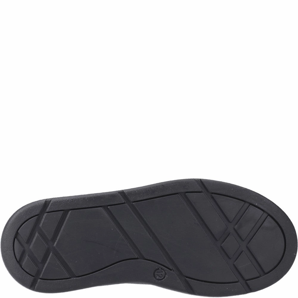 Hush Puppies Ronan Mocc Toe Junior School Shoes Soft Urban Core Made To Flex