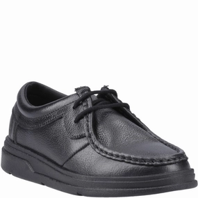 Daily Clarity Hush Puppies Ronan Mocc Toe Junior School Shoes