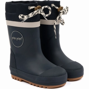 Pom Pom Thermo Rubber Boots Navy Layer Your World