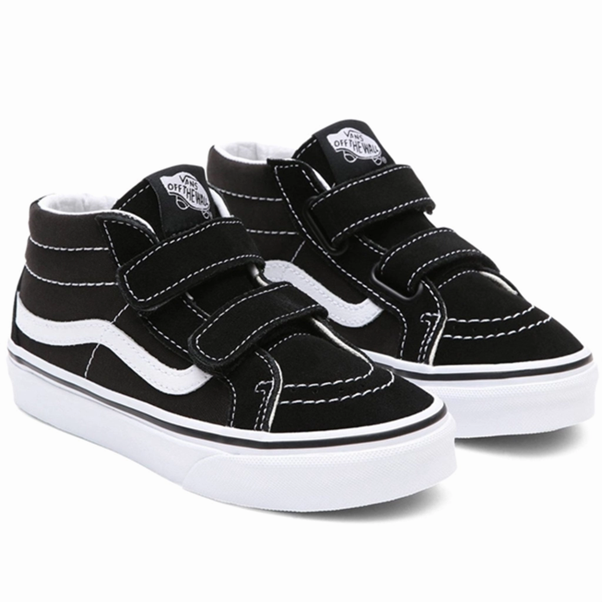 Vans Sk8-Mid Reissue V Black/True White Shoes Versatile Rhythm Versatile Drop