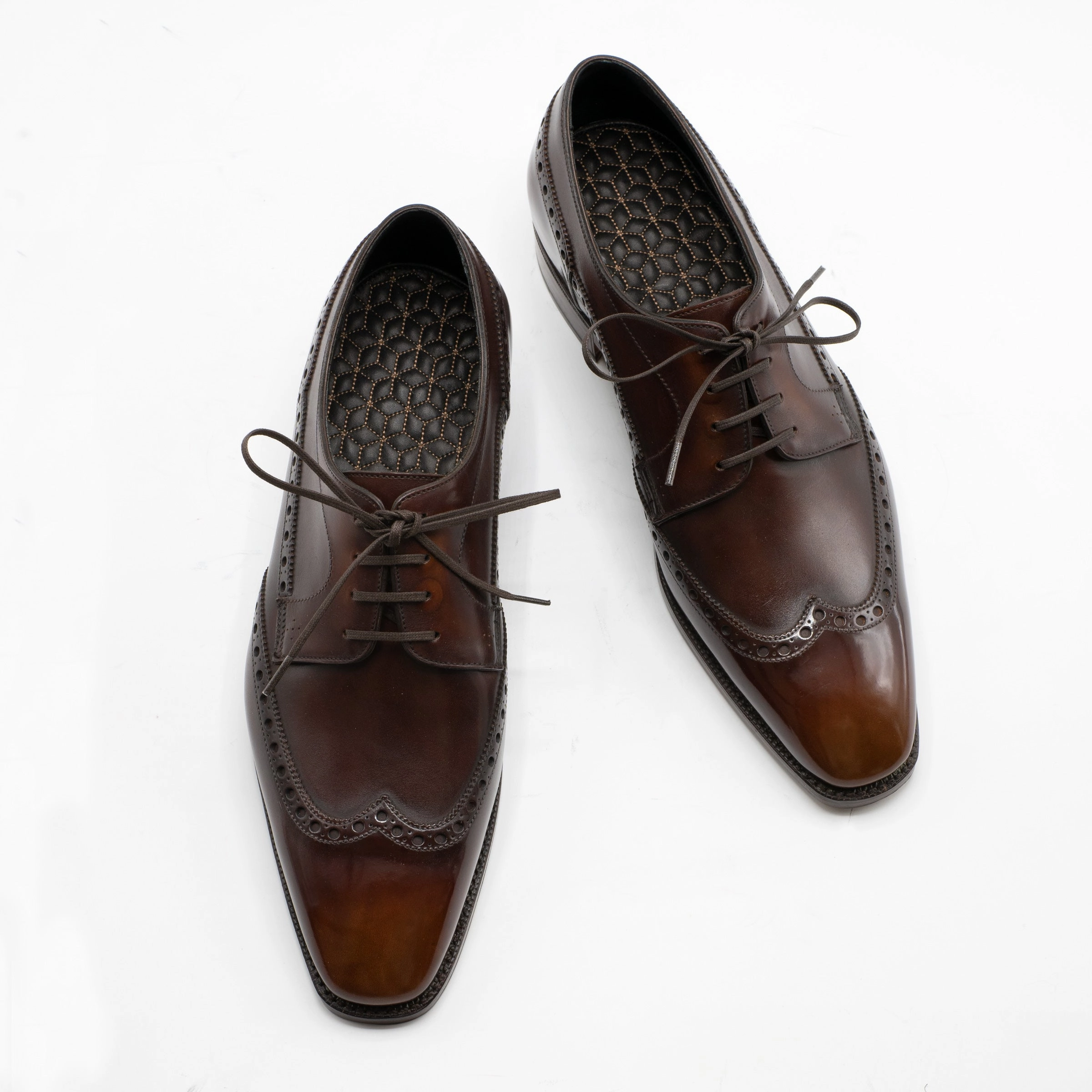Layered Motion Lifestyle Direction Calder Wingtip Derby Mto - Dark Oak