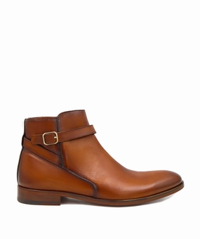 Fluid Profile Elthon Patinated Brown Ankle Boots