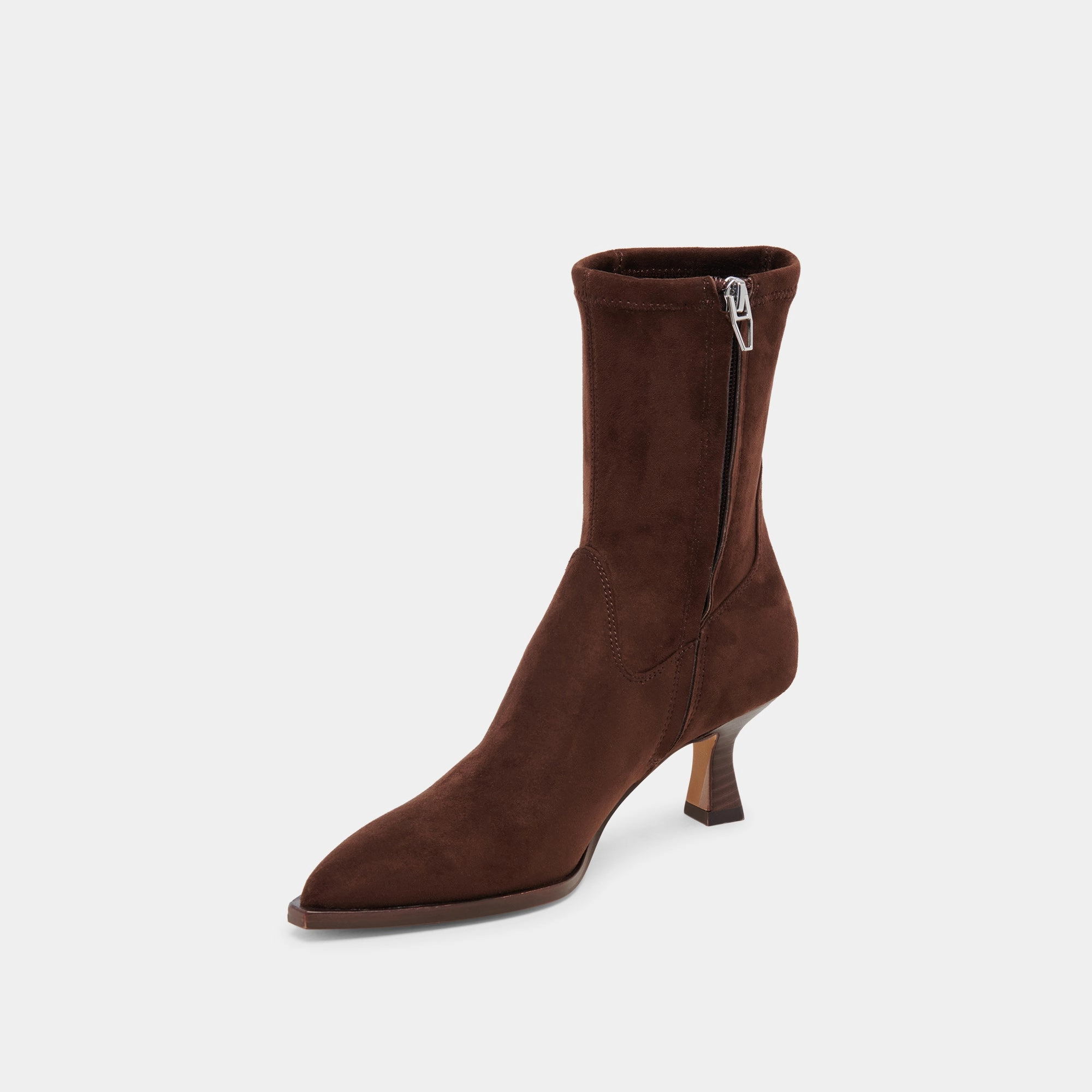 Arya Wide Calf Boots Dk Brown Stella Suede Tailored Utility Motion-Driven