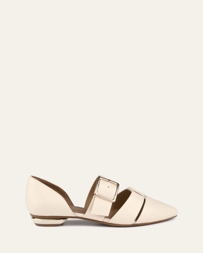 Carla Dress Flats Off White Leather Rhythmic Fit