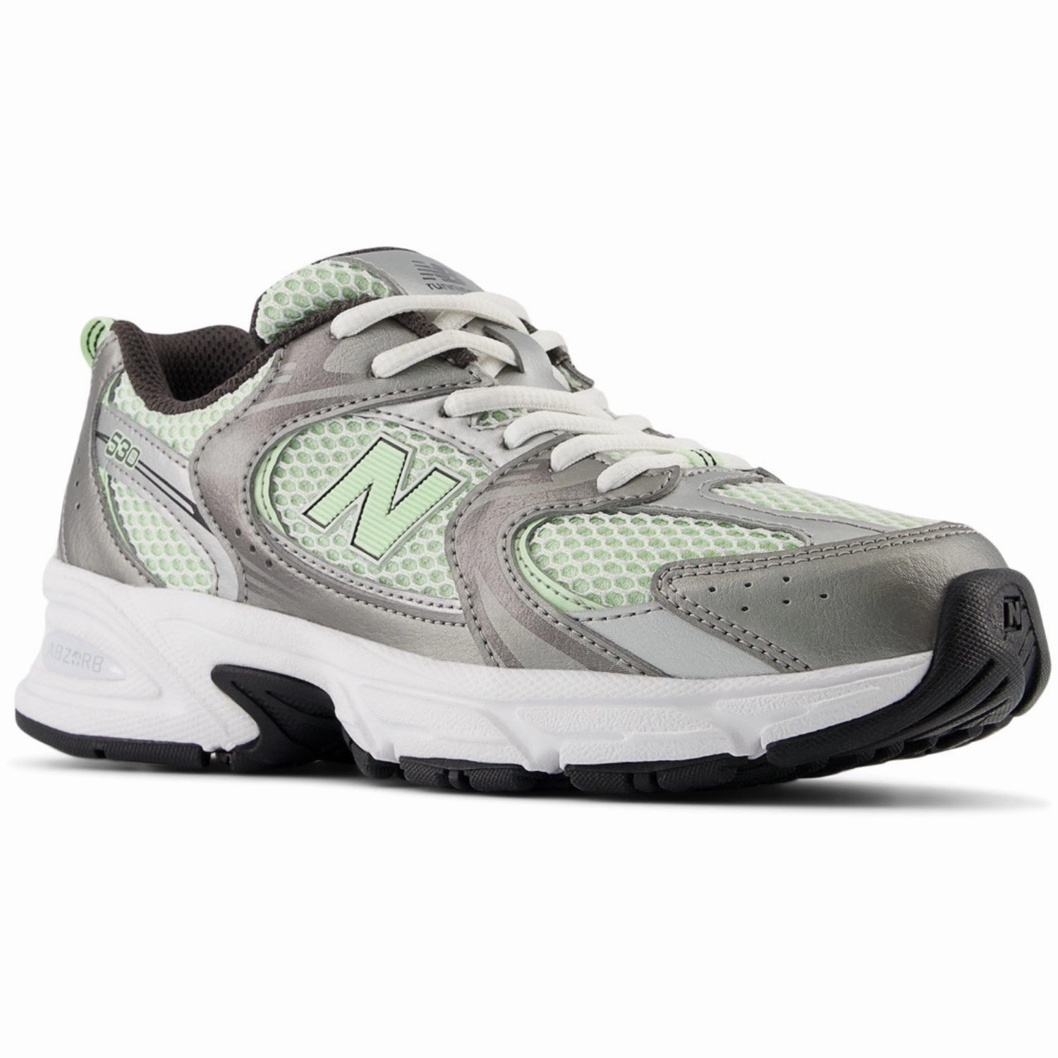 New Balance Dark Silver Metallic New Balance 530 Kids Lace Inspired Layerwear