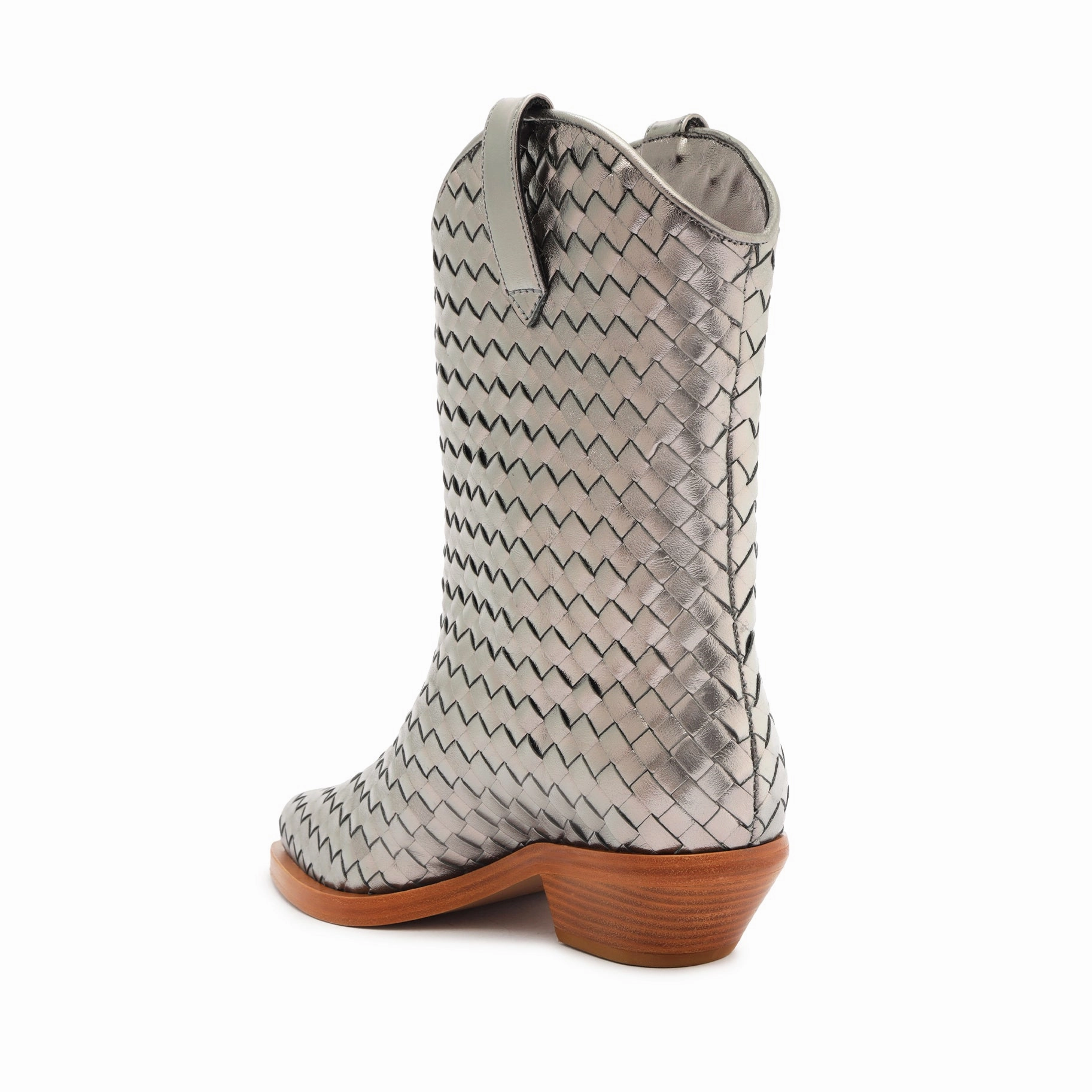 Cicera Woven Metallic Leather Bootie Go-Easy Gear