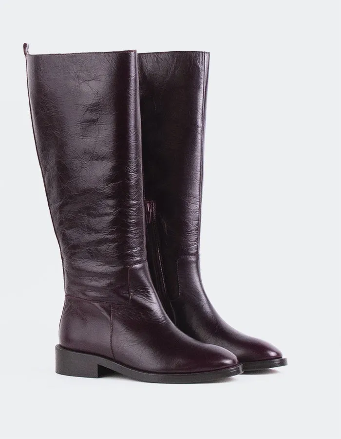 Moyle Burgundy Leather Design-First Constant Vibe