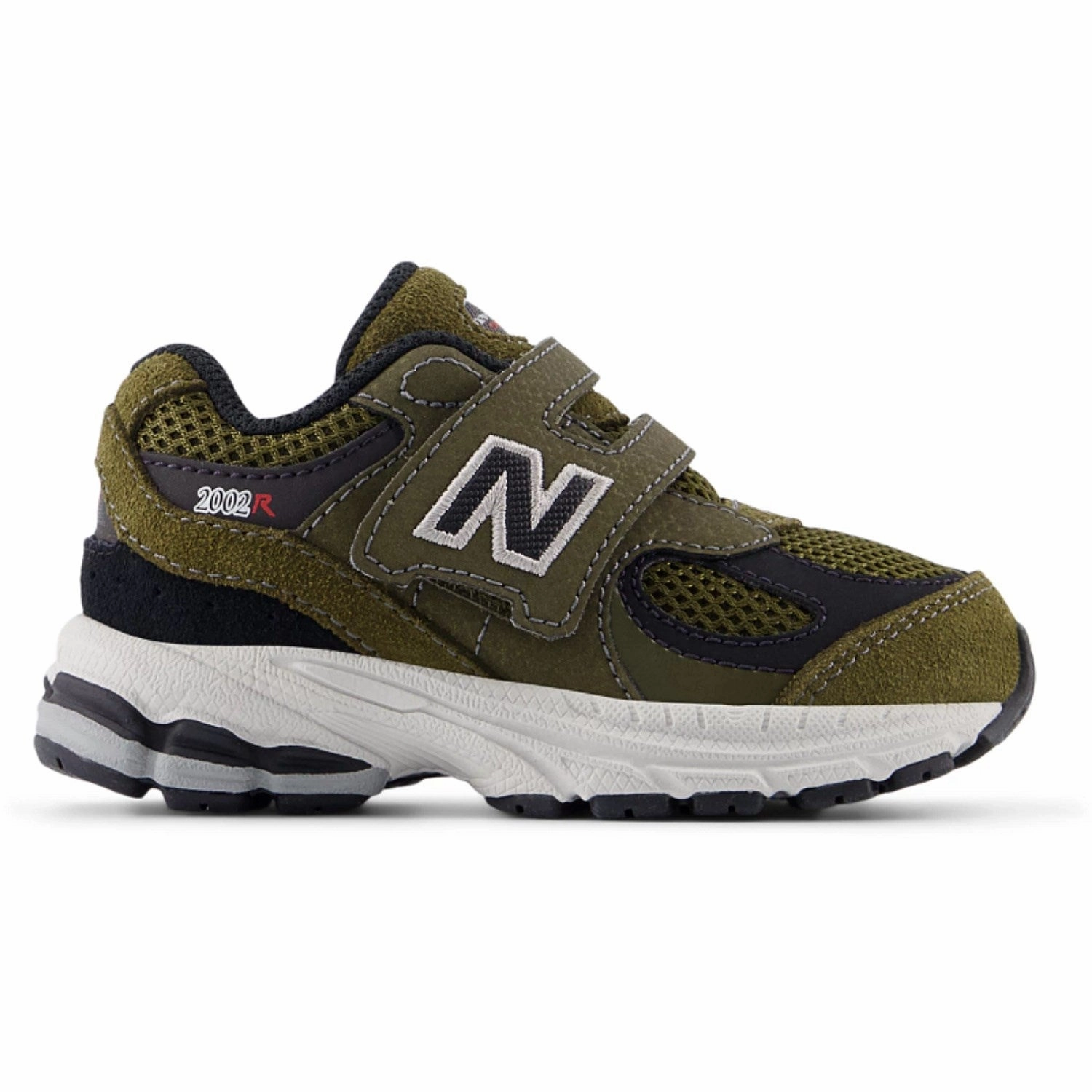Modern Pattern Purpose-Ready New Balance Woodland 2002 Kids Hook & Loop Sneakers