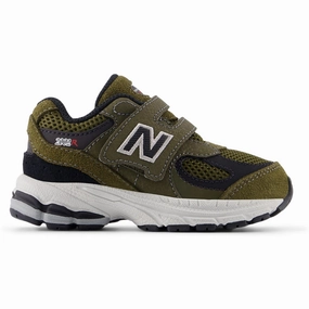 Modern Pattern Purpose-Ready New Balance Woodland 2002 Kids Hook & Loop Sneakers