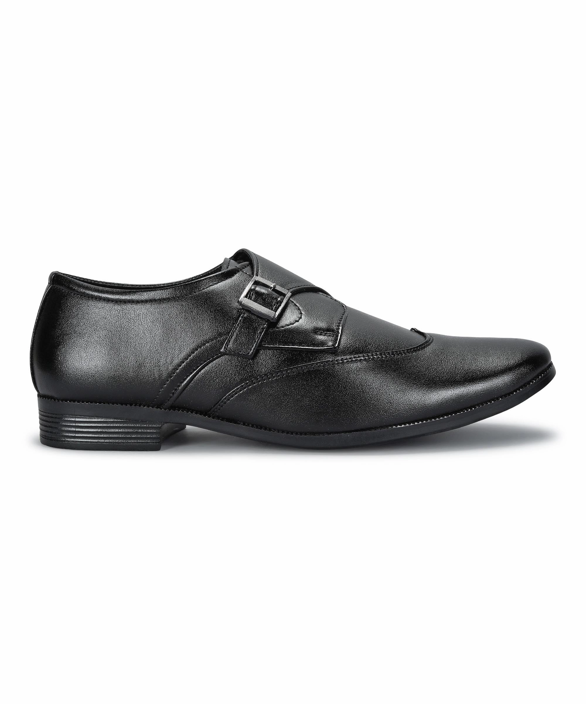 Paragon Men'S Black Formal Shoes With Buckle| Durable & Sturdy For Outdoor Wear Built For Motion Your Flow Wear