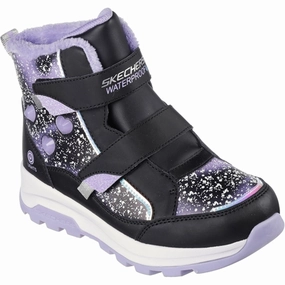 Skechers Girls Storm Blazer Waterproof Boots Black Lavender Ready For Rhythm Rhythmic Comfort