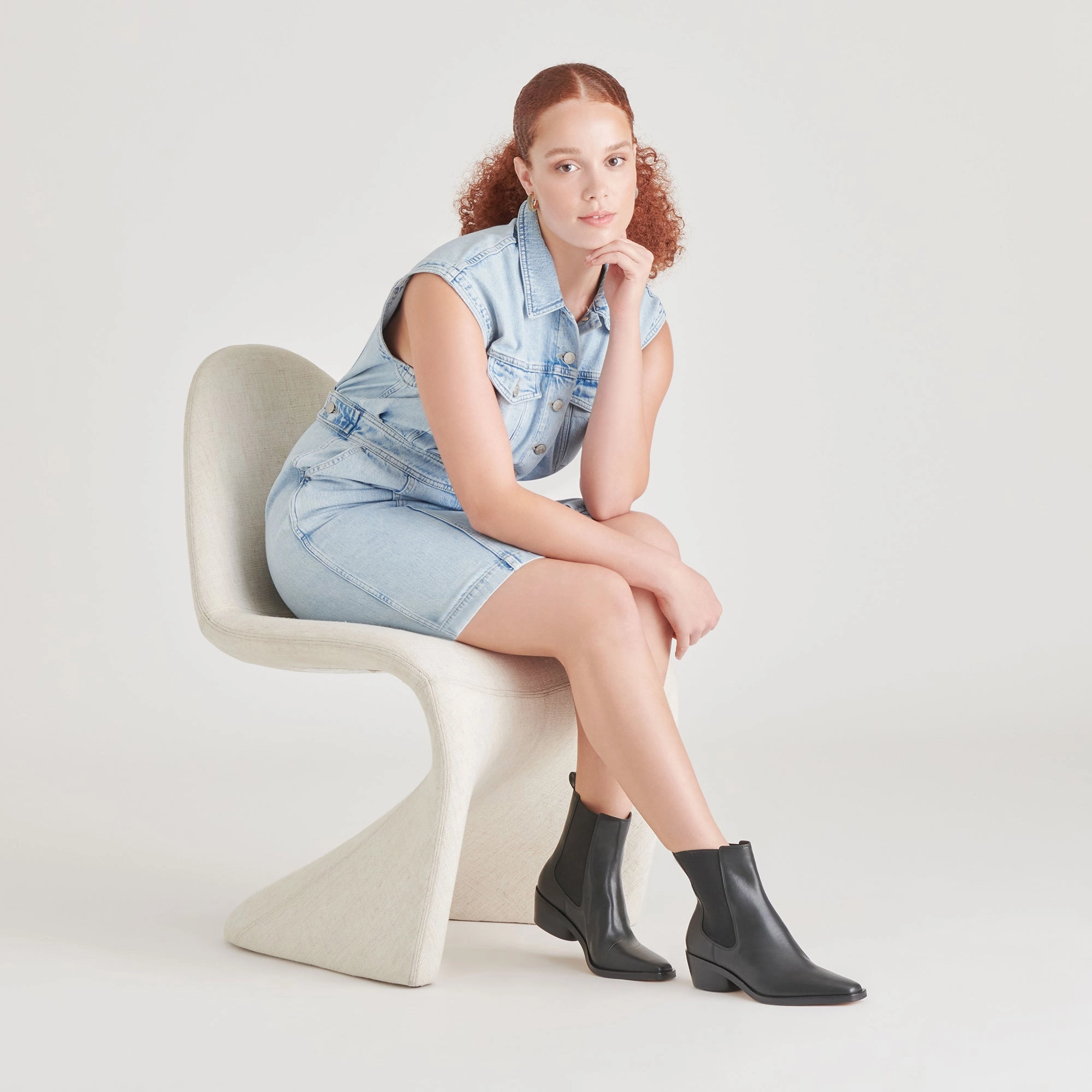 Modern Utility Foster Booties Black Leather