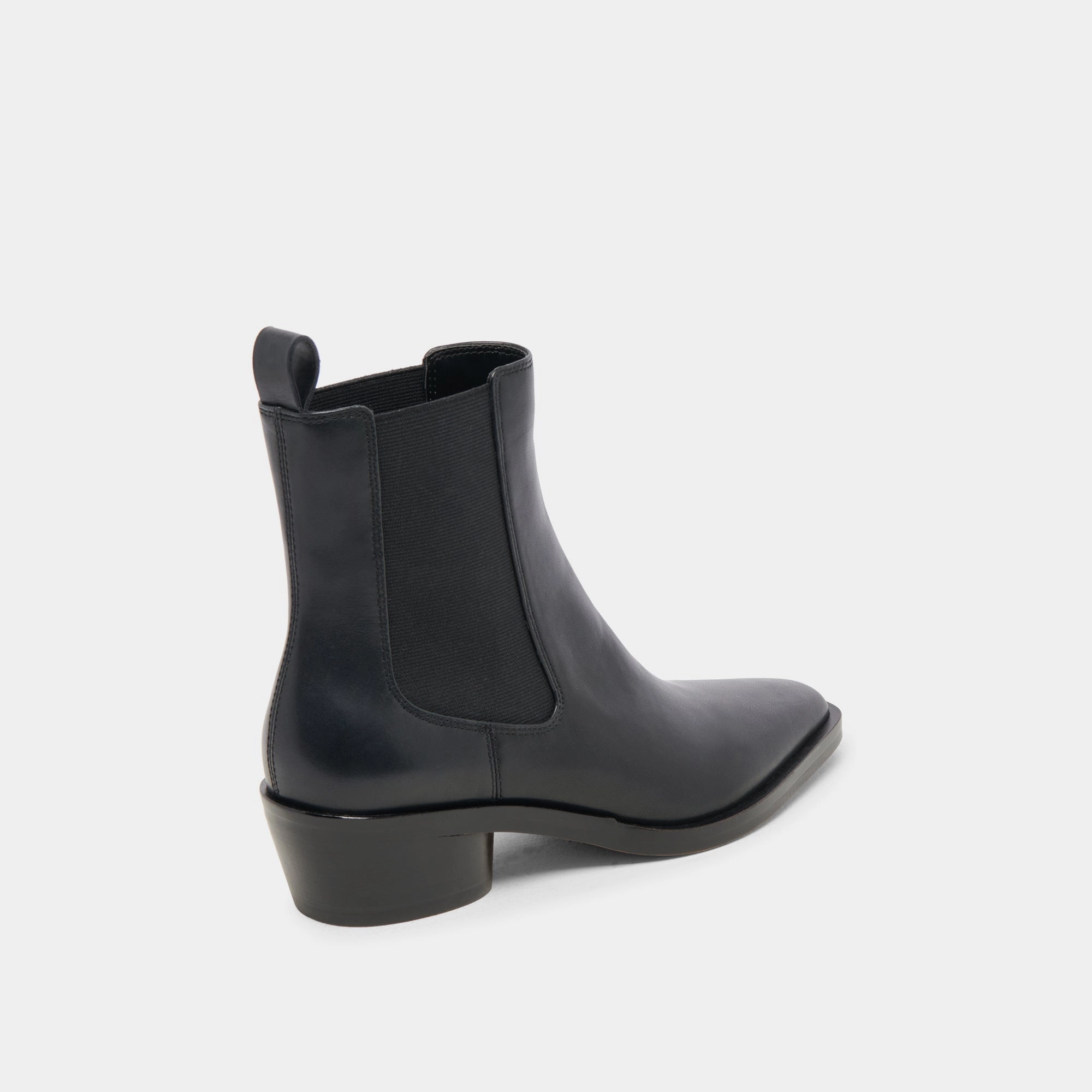 Expressive Minimal Foster Booties Black Leather
