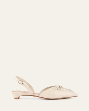 Cool Confidence Aloe Dress Flats Off White Leather