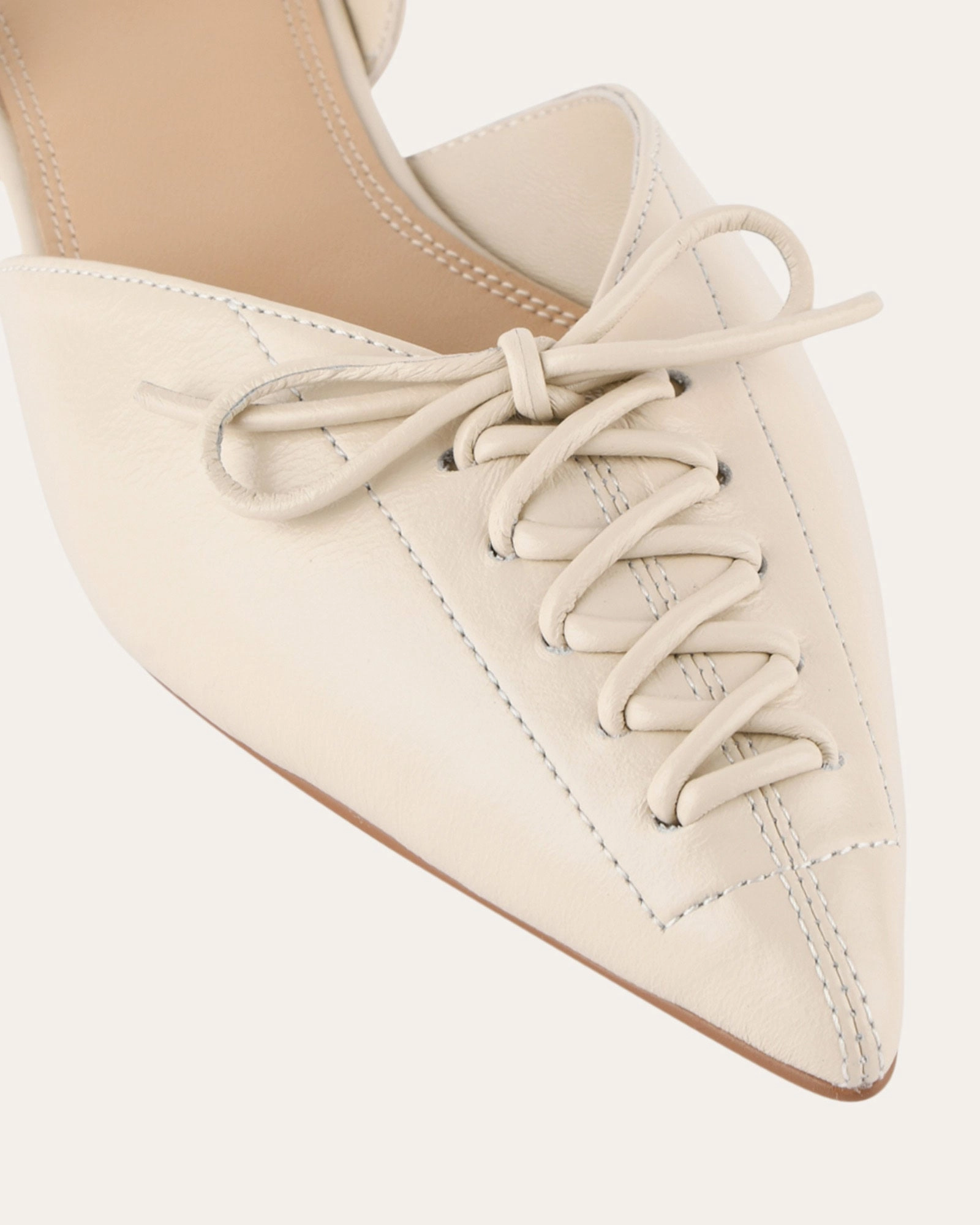Aloe Dress Flats Off White Leather Adaptive Edge