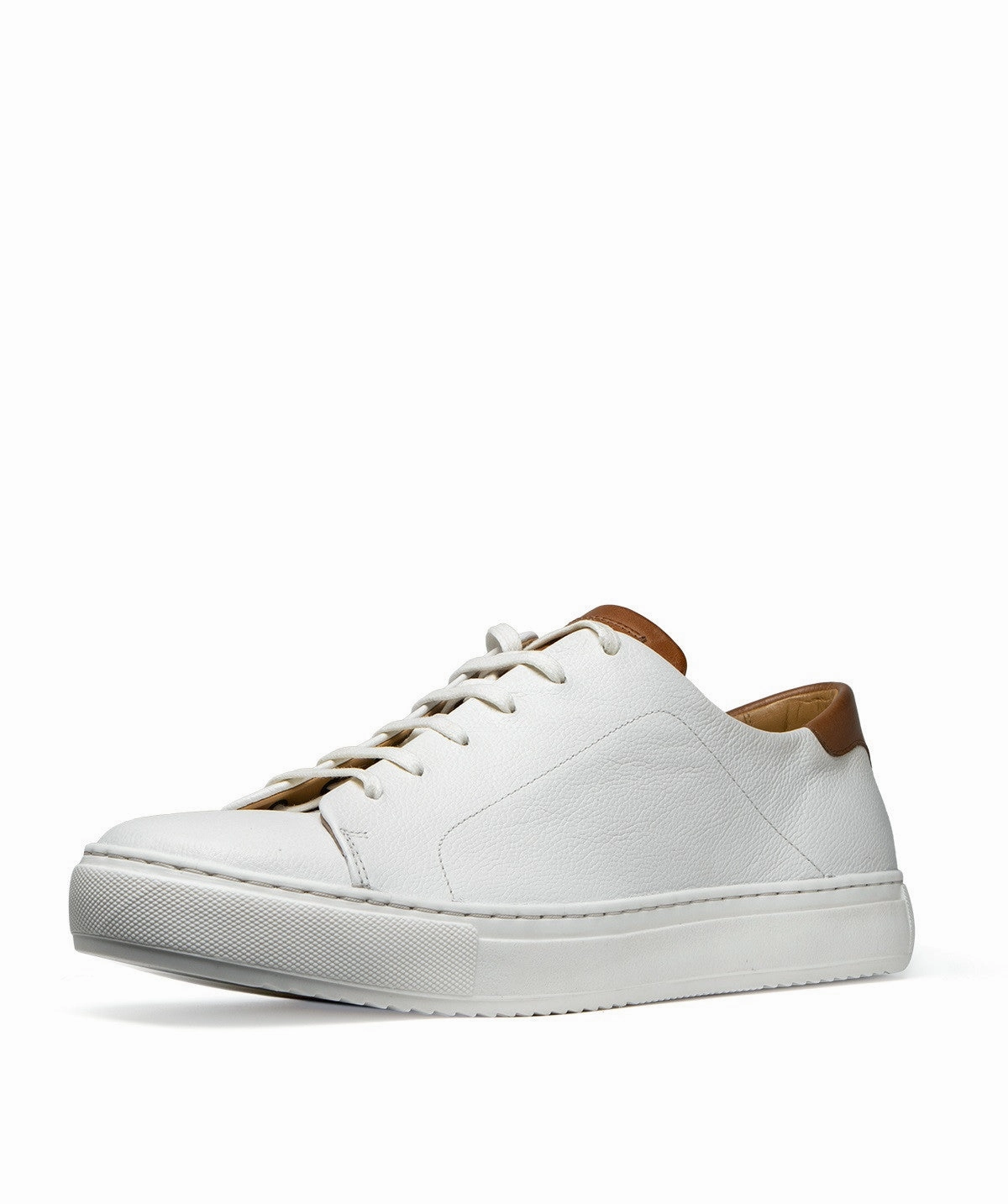 Murphy Grained White Sneakers Tone-Driven Less Is Bold
