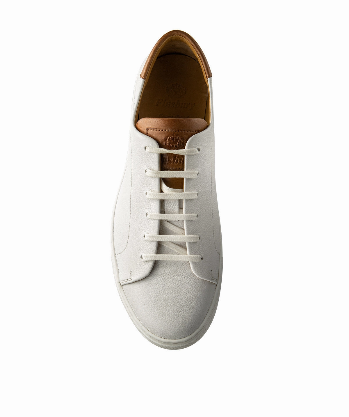 Murphy Grained White Sneakers Move With Purpose Calm-Driven Fit
