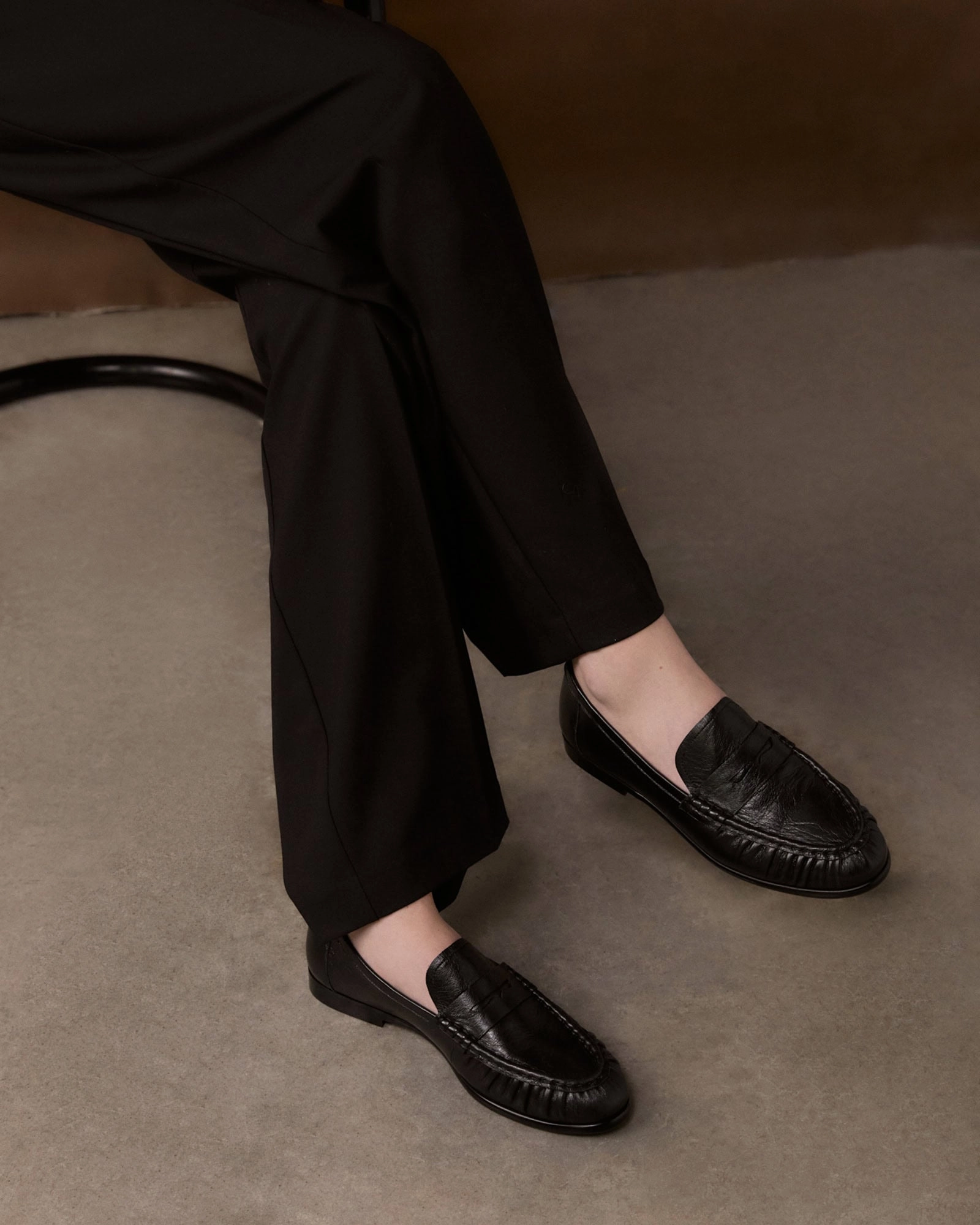 Mindful Wear Restless Fit Myrtle Loafers Black Leather
