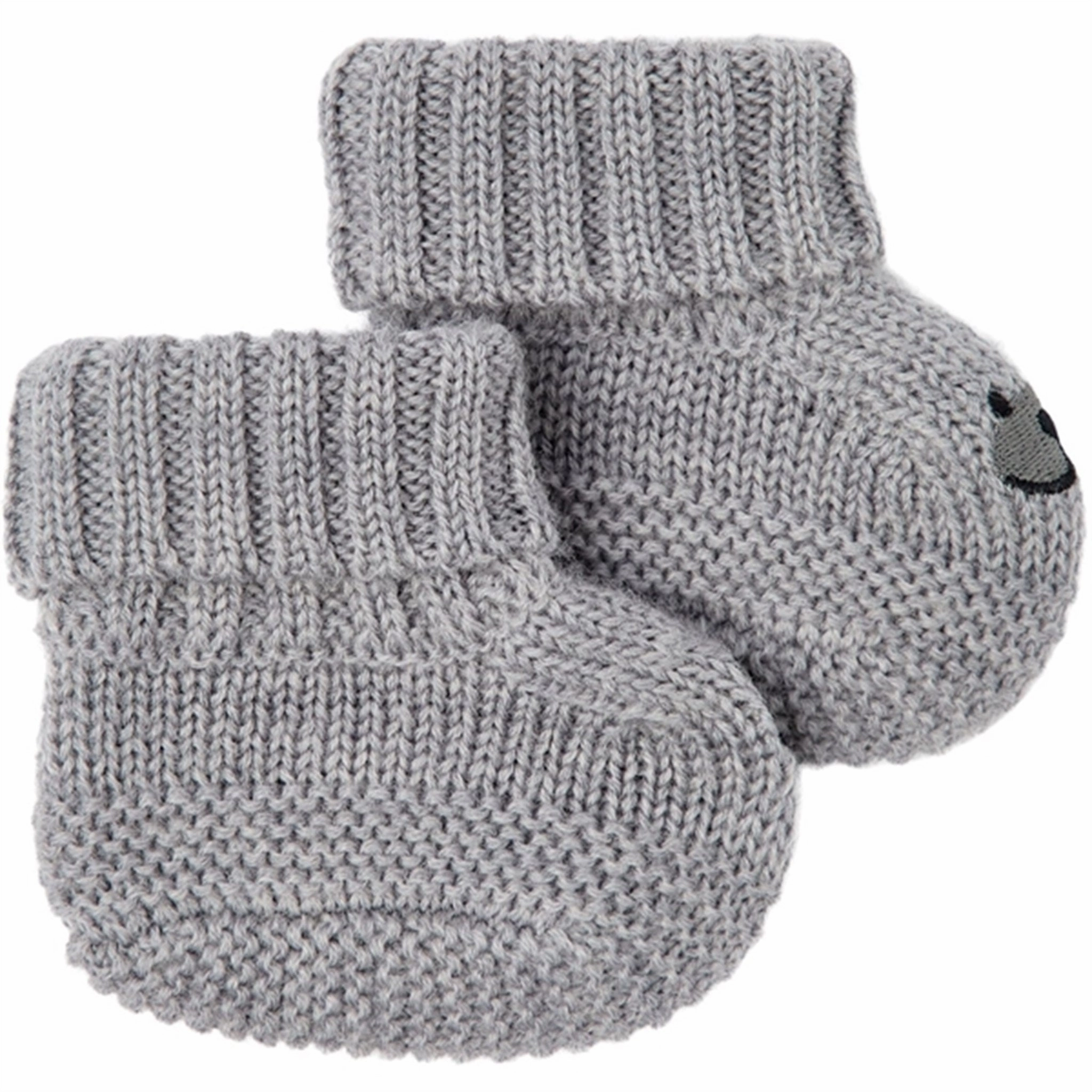 Name It Grey Melange Runi Wool Knit Slippers Smart Function