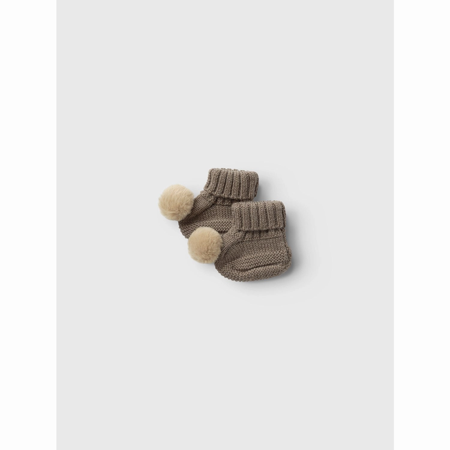 Clean Direction Name It Walnut Wrilla Wool Knit Slippers With Dot