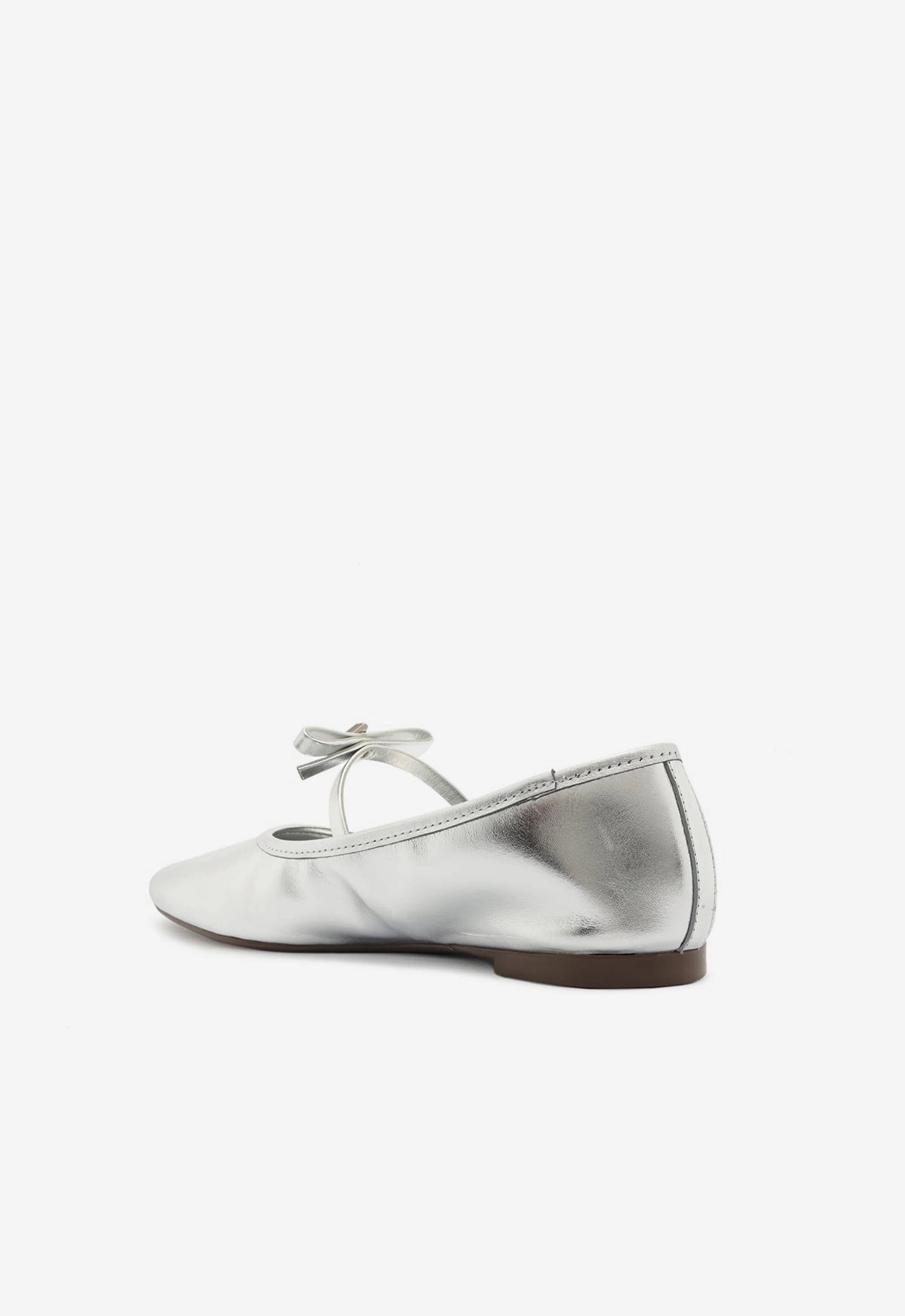 Nancy Metallic Leather Flat Crafted To Move Multi-Wear Essentials