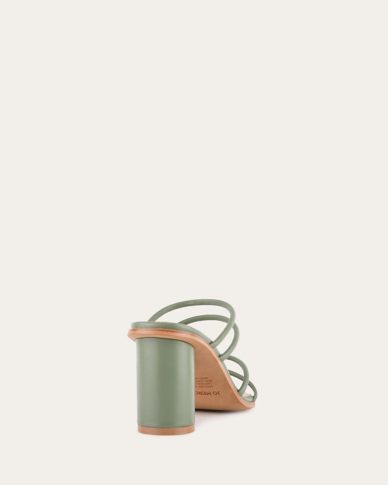 Naomi Mid Heel Sandals Pistachio Green Leather Urban Optimized Effortless Fit
