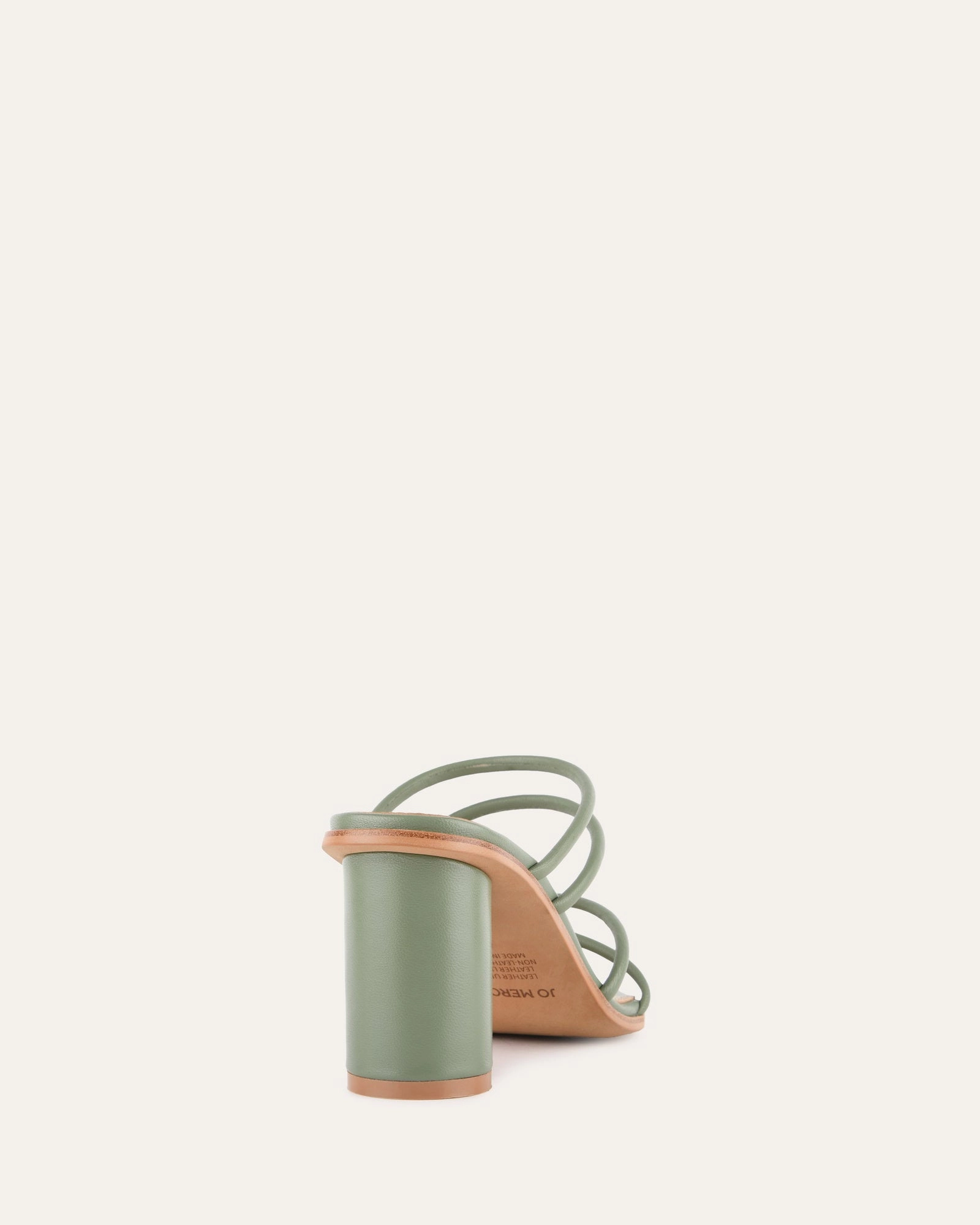 Cool Rhythm Crafted Clarity Naomi Mid Heel Sandals Pistachio Green Leather