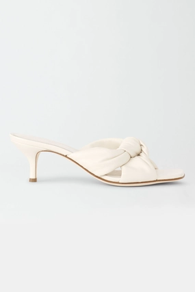Nappa Leather Slip On Sandal In Burro Expressive Minimal