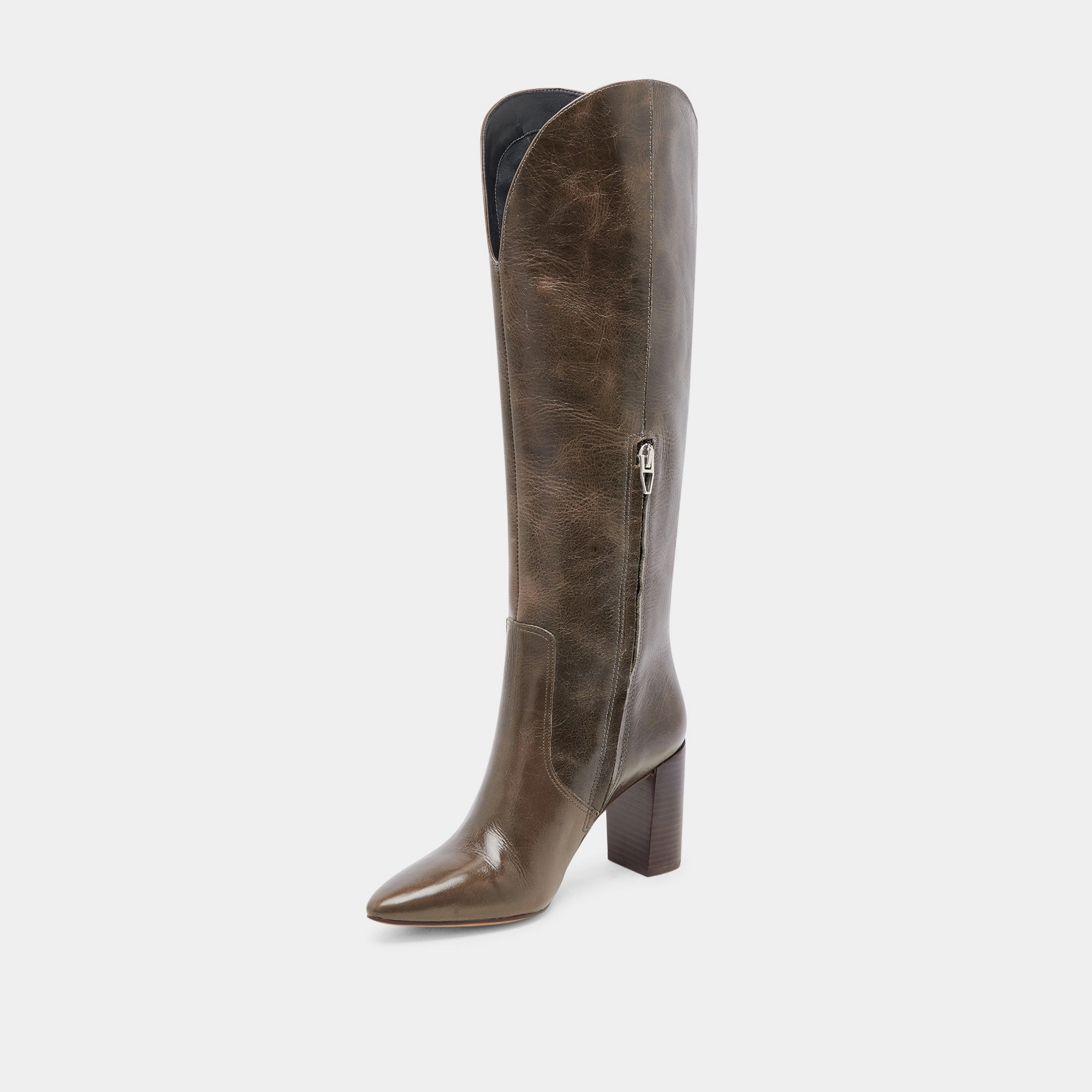 Nedi Boots Dark Olive Leather Crafted Flow Refined Presence